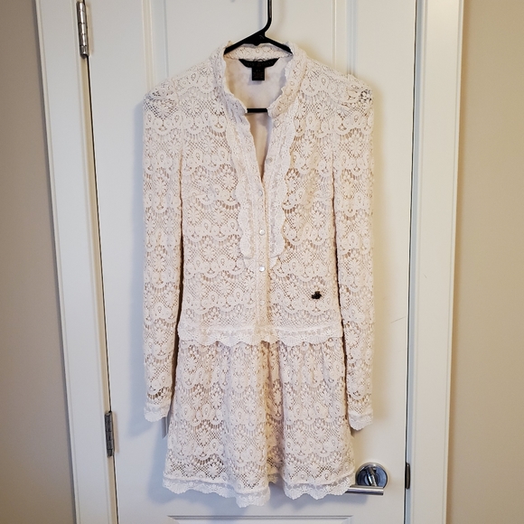 💚2 for 30$🩵 Ivory Crochet Dress - Picture 1 of 7